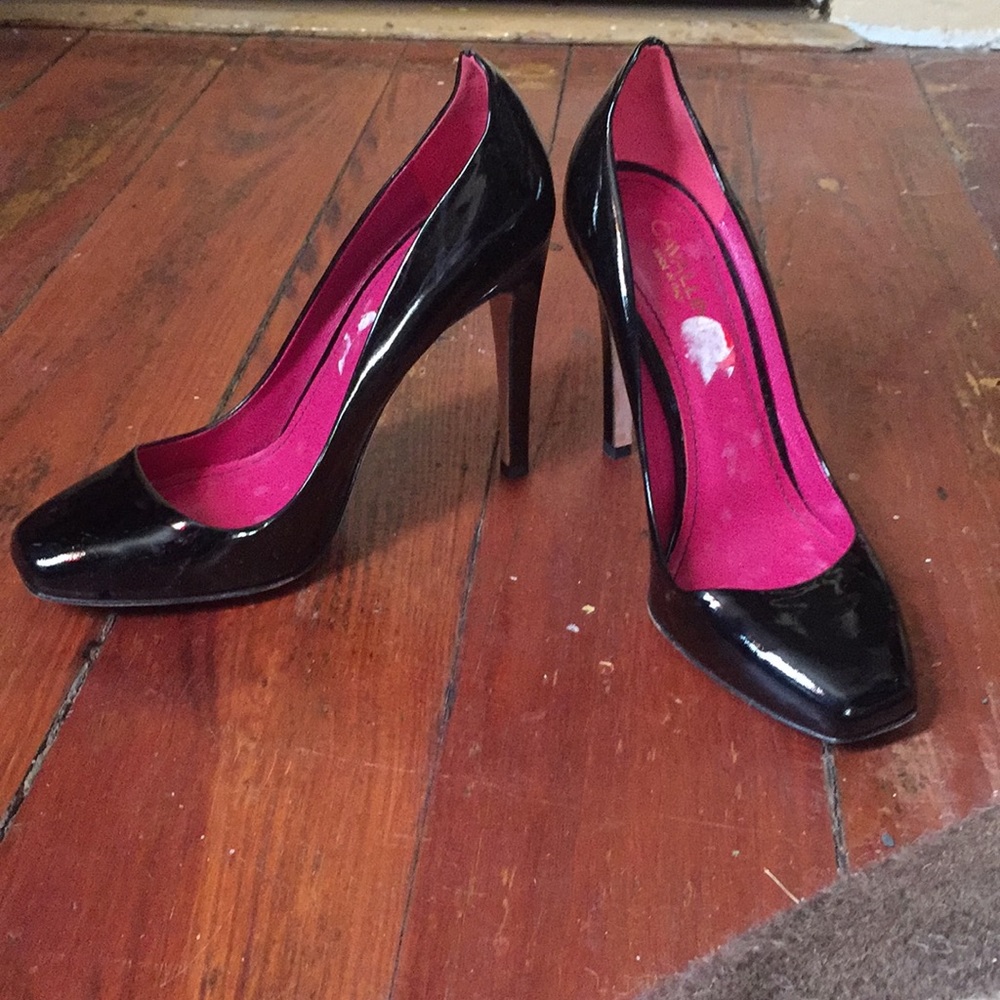 Italian patent leather pumps